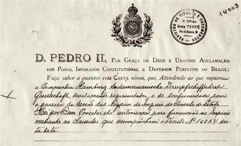 Hamburg Süd: 125 anos de carta de D. Pedro II