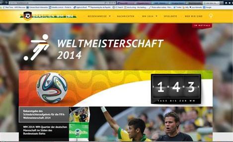 Site sobre a Copa para torcedores alemães