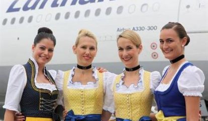 Lufthansa veste tripulação para a Oktoberfest